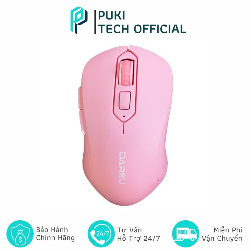 Chuột Không Dây Laptop giá rẻ DareU LM115G -PUKI Tech Official- PUKI15 Thiết Kế Nhỏ Gọn, Giảm Ồn, Dễ Cầm Dễ Di Chuyển, Độ Nhạy Cao, Chuột Chuyên Văn Phòng, Chơi Game, Dùng Cho Máy Tính/ PC/ Laptop