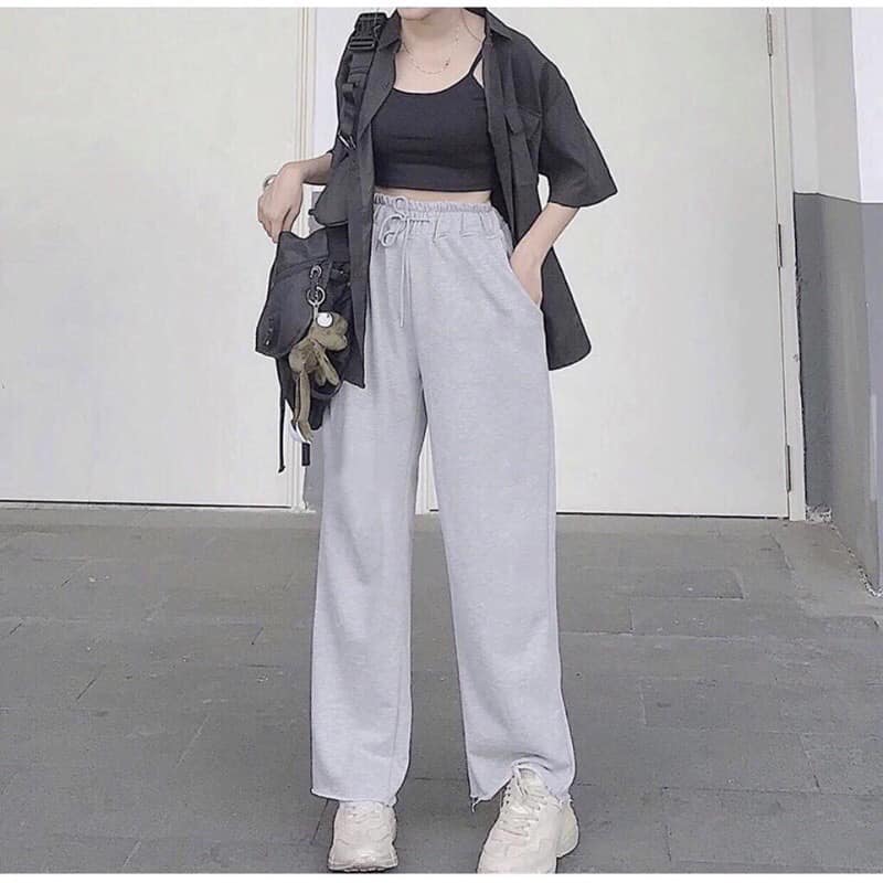 Quần nỉ ống rộng unisex, quần nỉ ống rộng trơn, quần nỉ ulzzang, quần nỉ ống rộng nữ, quần nỉ thơi trang hàn quốc, amelia, quần ống suông nữ, quần ống rộng nữ, quần baggy nữ, quần nỉ ống boom