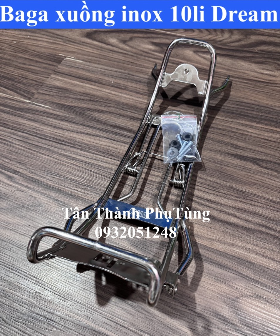 Baga xuồng Inox 10li Dream loài dày kèm ốc và cao su
