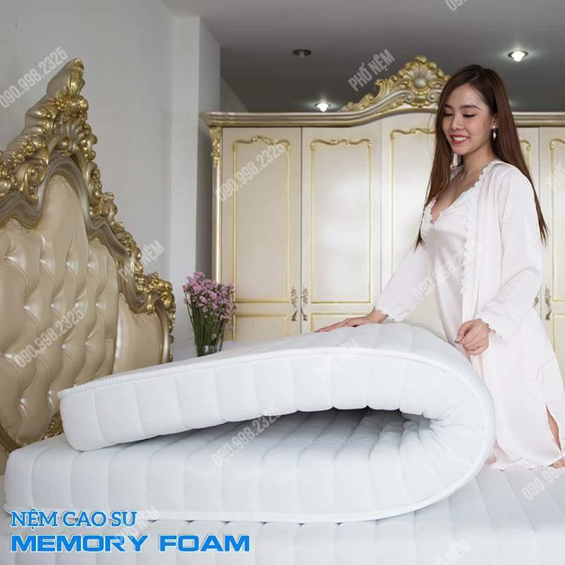 Nệm 1m8 x 2m x 10cm cao su Memory Foam Thắng Lợi