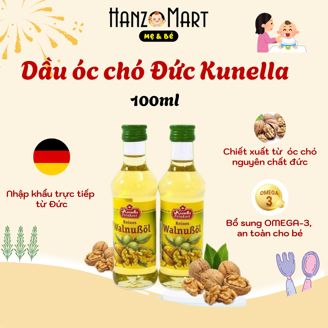 Dầu Óc Chó Đức Kunella Cho Bé Ăn Dặm -100ml