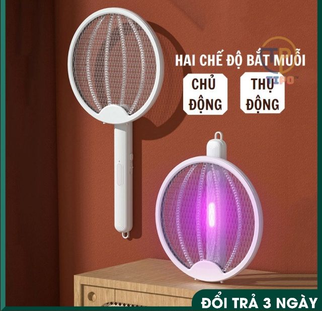 Vợt bắt muỗi gấp gọn 2 in 1 công nghệ bắt muỗi tự động thông minh ban đêm