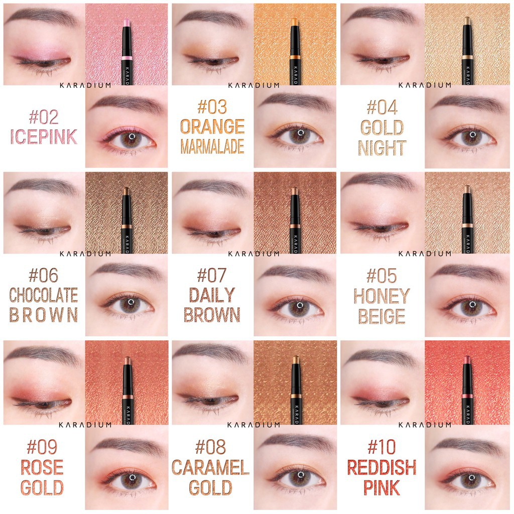 Phấn Mắt Nhũ Karadium Shining Pearl Shadow Stick 2 Đầu ( MÃ 85 )