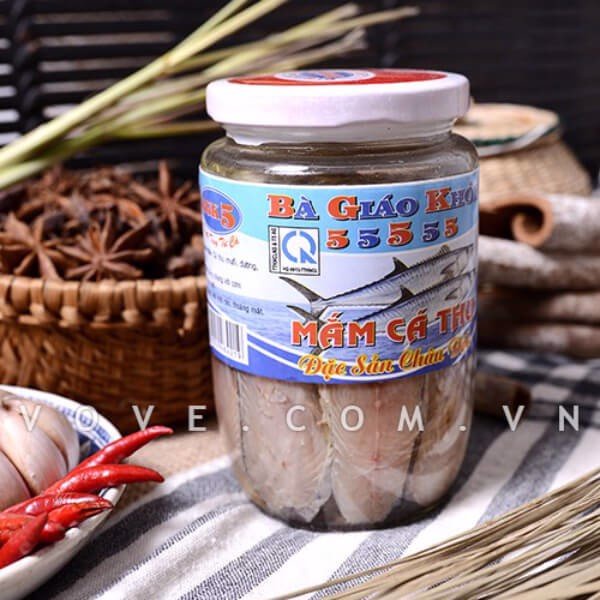 Mackerel Fish Sauce Cut into Pieces, Ba Giao Khoe Chau Doc Brand, 400Gr