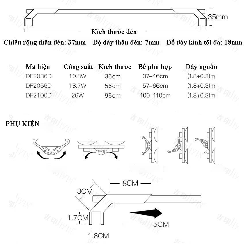 Đèn bể cá Ali Đầu Bò JIYIN