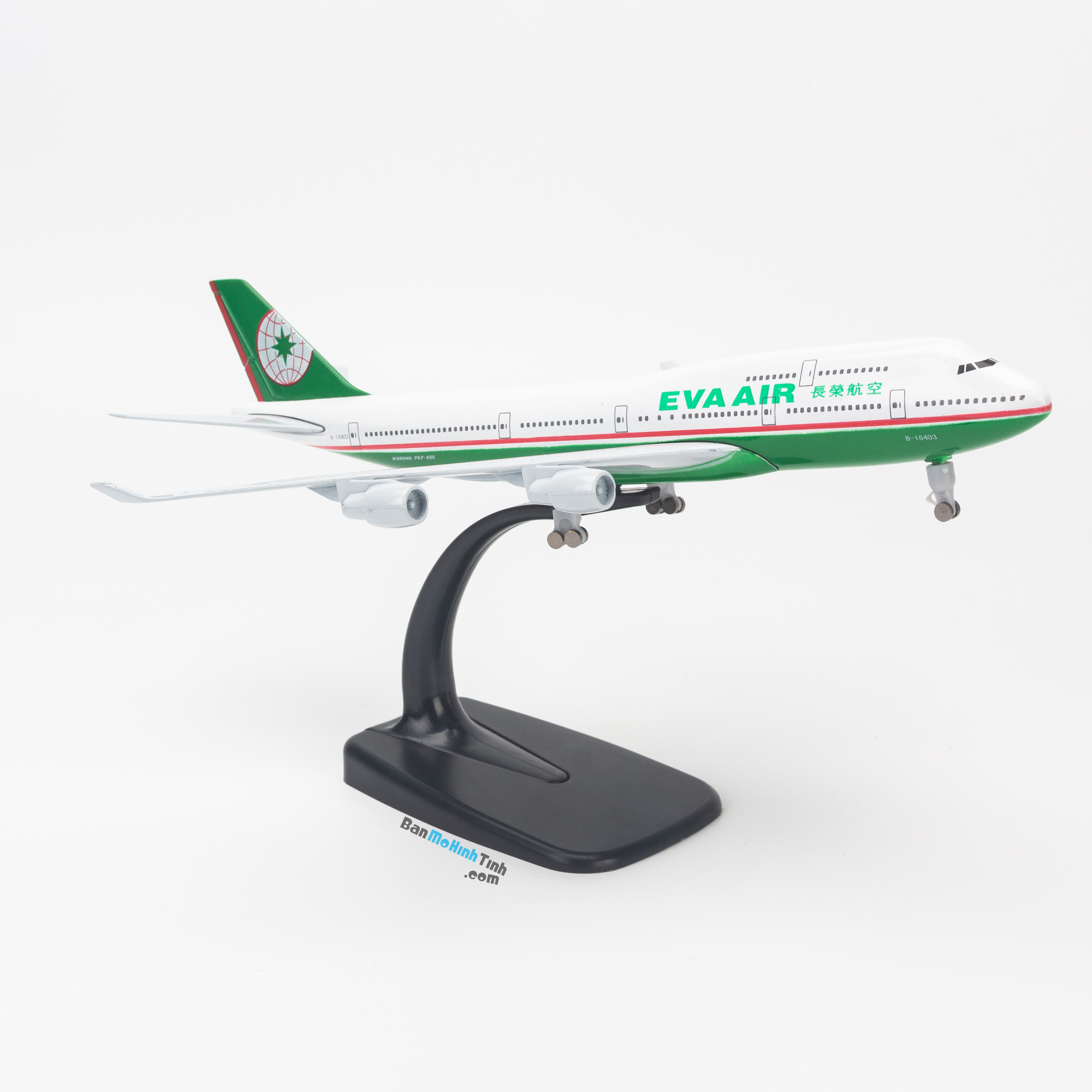[HCM]Mô hình máy bay Eva Air Boeing B747 20cm Everfly