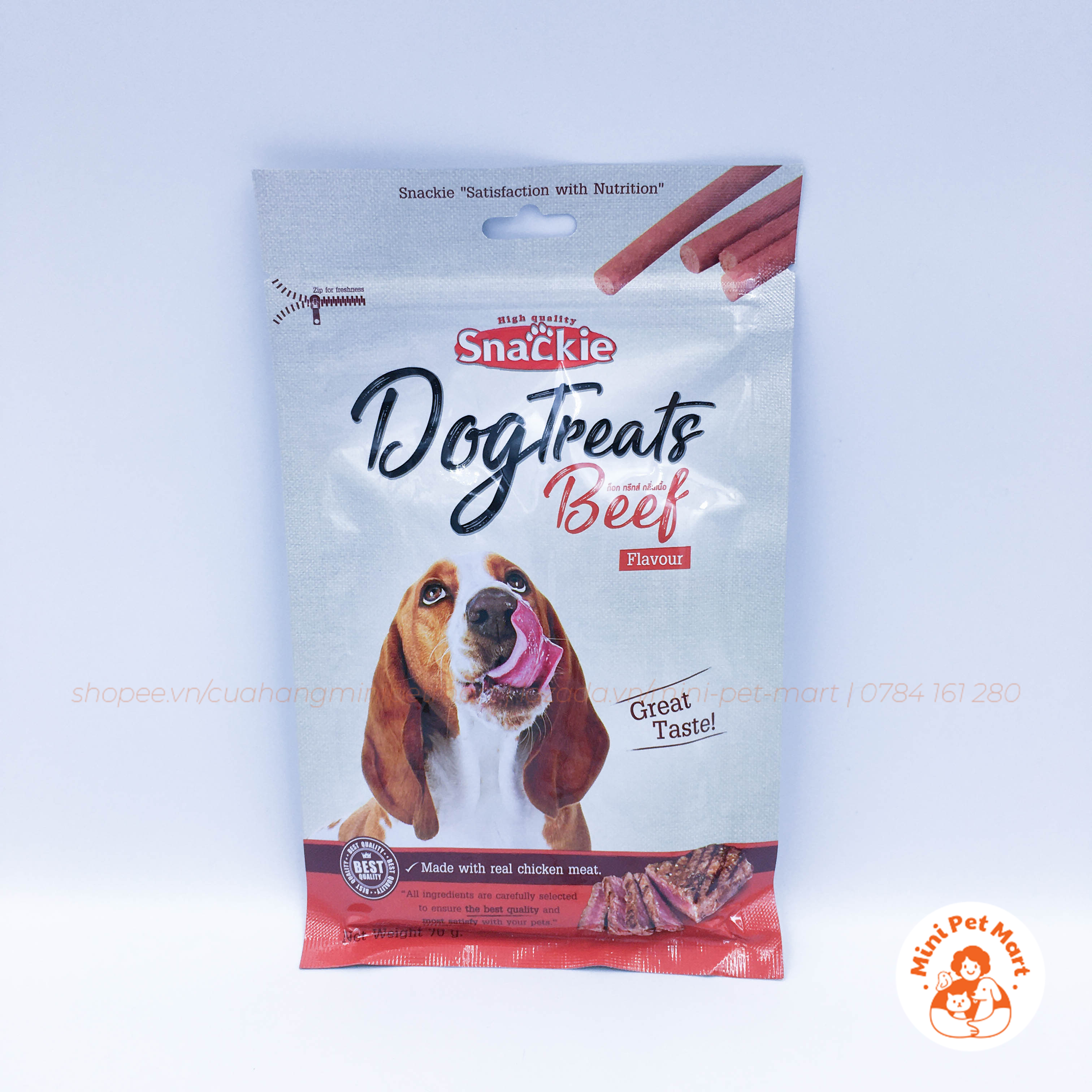 Thức ăn vặt cho chó SNACKIE 70g (14 que)