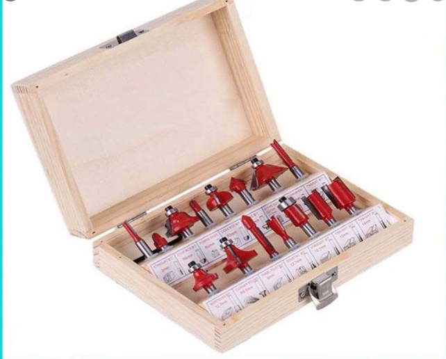 Bộ mũi phay gỗ 15 món cán 6ly3