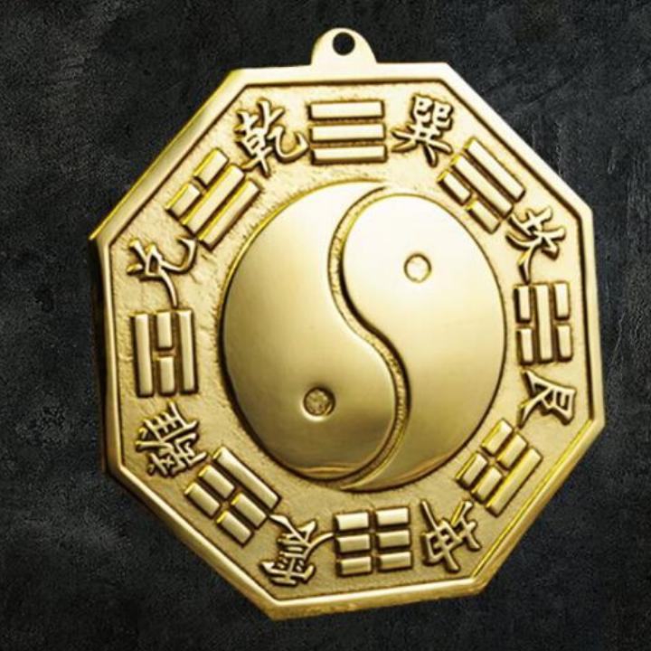 Pure copper feng shui mirror