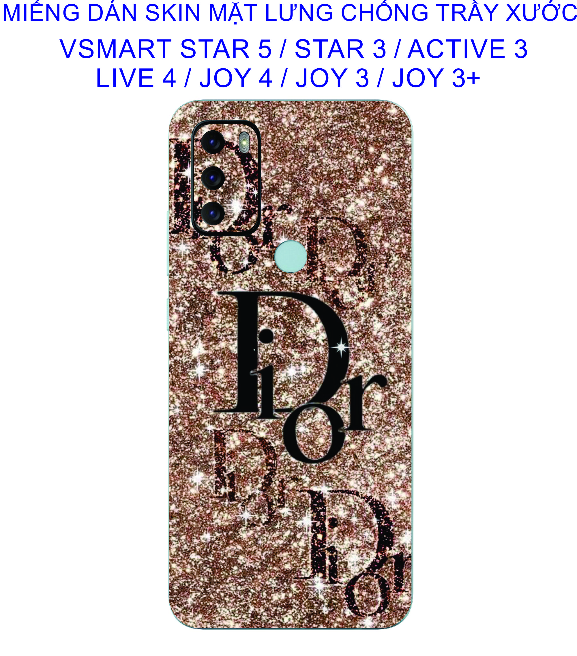 Miếng Dán Skin mặt lưng Vsmart Start 5 / Start 3 / Active 3 / live 4 / joy4 / joy3 / joy3+ chống trầy xước