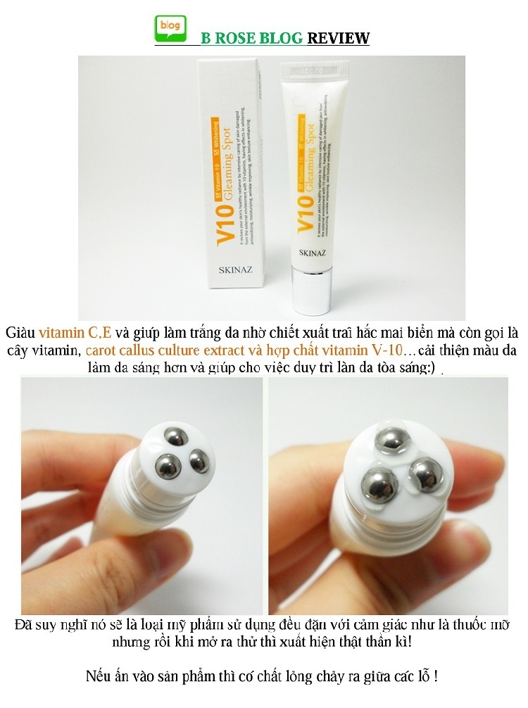 [CHÍNH HÃNG] Kem trị nám V10 SKINAZ - 15ml