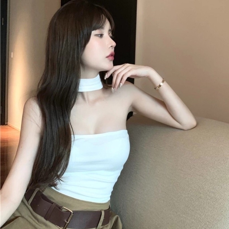 Áo thun kiểu cổ lọ cho nữ