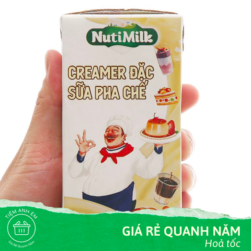 [Rẻ vô địch] Creamer đặc sữa pha chế NutiMilk hộp giấy 380g