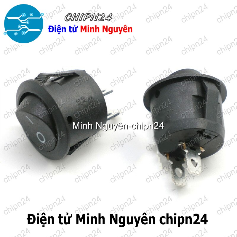 [2 cái] (F97) Công tắc Tròn 15MM (2/ 3 chân 3A 250VAC Đỏ/Đen/Trắng) - [Chọn Loại] - HHH.00133