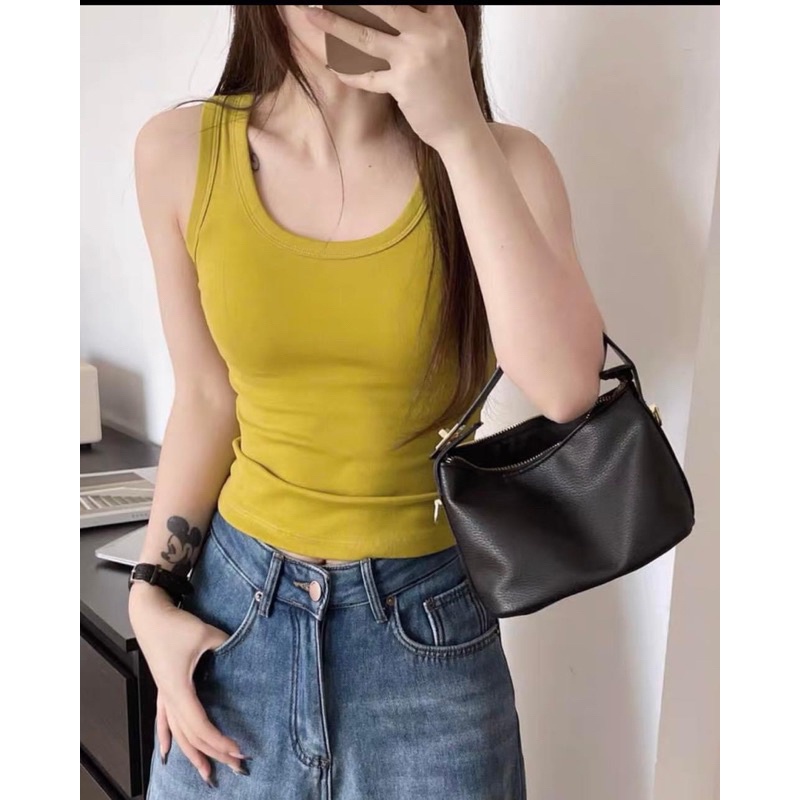 Áo bra thun cotton 9 màu sắc siêu hot, áo ba lỗ có đệm mút ngực Quảng Châu