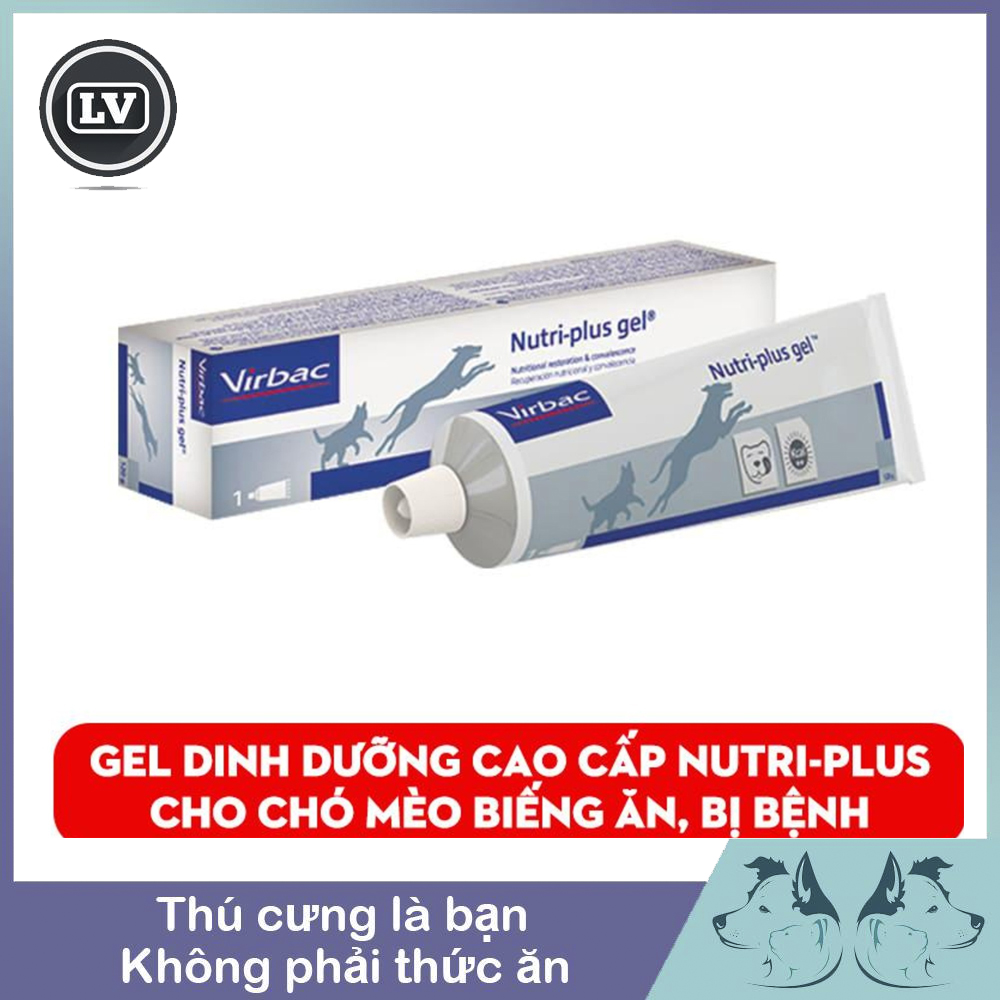 Gel ăn dinh dưỡng cho chó mèo  VirBac Nutri Plus bổ sung dinh dưỡng, năng lượng cho chó mèo