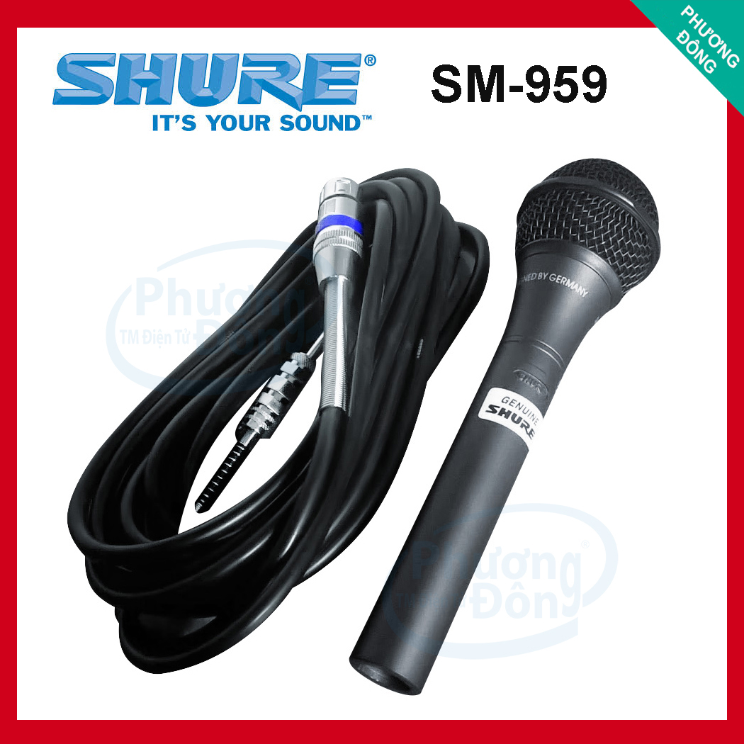 Micro Karaoke SHURE SM-959 có dây chất lượng độ bền cao