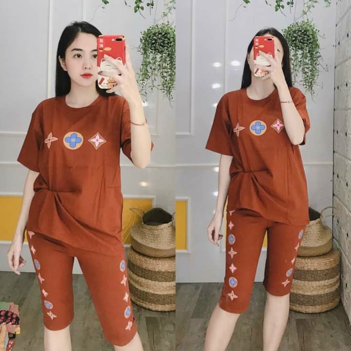 Set Đồ Bộ Nữ Lửng Cotton Đẹp K-DB0KN1