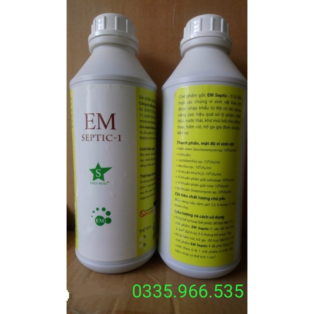 Chế phẩm sinh học khử mùi hố gas hầm cầu EM SEPTIC-1