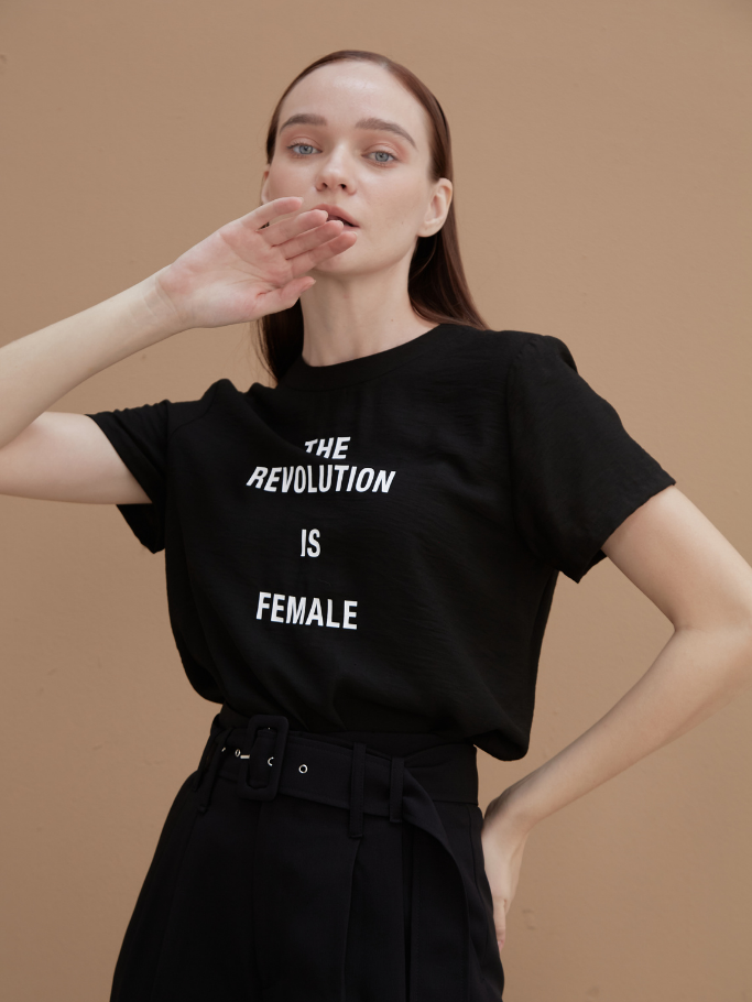 COCO SIN - Áo Lụa Đen The Revolution