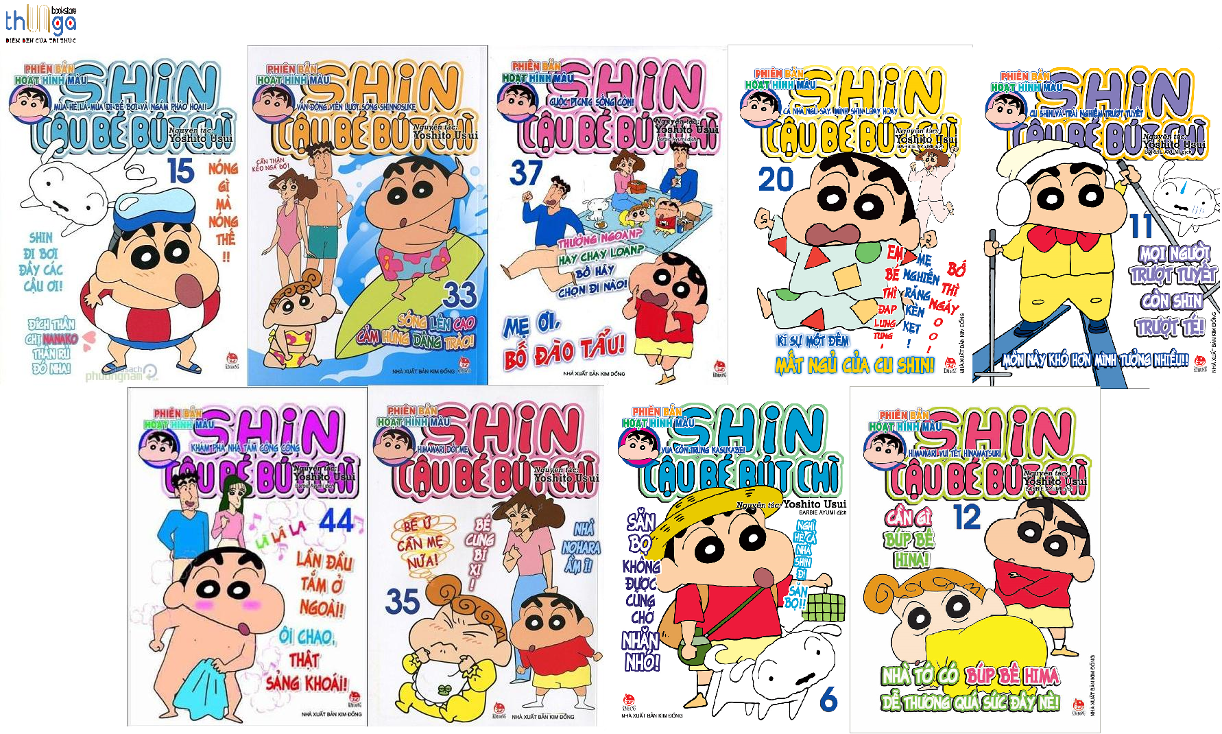 Sách - Combo Shin cậu bé bút chì (phiên bản hoạt hình màu) - 9 quyển - giao ngẫu nhiên