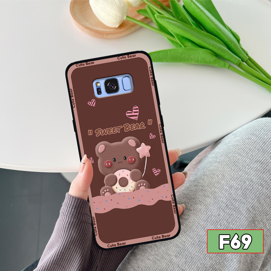Ốp lưng Samsung S8/S8 Plus/ S8+ hình thỏ, gấu nâu cute dễ thương