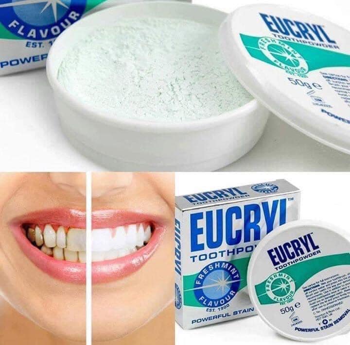 Bột Tẩy Trắng Răng Eucryl Toothpowder Freshmint