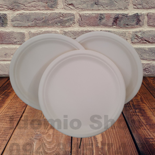 Dĩa Giấy 23cm Bả Mía Thân Thiện Môi Trường -10 Cái/Xấp