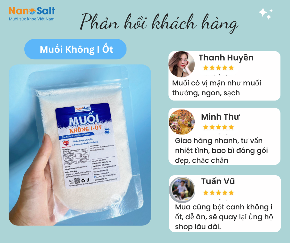 [Tặng Quà] Muối Không I-Ốt cho người ăn kiêng (Túi 380g)