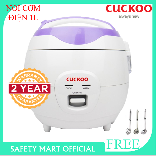 Nồi cơm điện Cuckoo Hàn Quốc CR-0671V 1.0 lít - Bảo Hành 2 Năm -  Tặng Muỗng Inox Nhập Khẩu Châu Âu