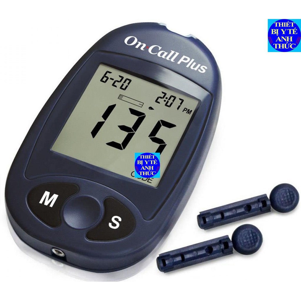 máy thử tiểu đường On Call Plus( tặng 1 hộp 25 que, 10 cây kim lấy máu)