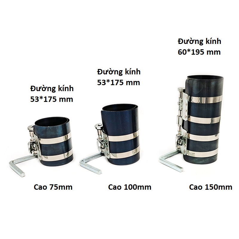 Dụng cụ lắp xéc măng vào piston, vam cảo bạc xéc măng piston động cơ, vam cảo vô bạc ép piston, cảo vô bạc ép piston