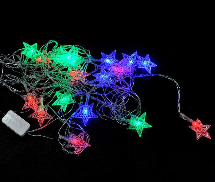 [HCM]Dây Đèn Led Hình Ngôi Sao Chớp Nhiều Màu Dài 4m Tiện Lợi