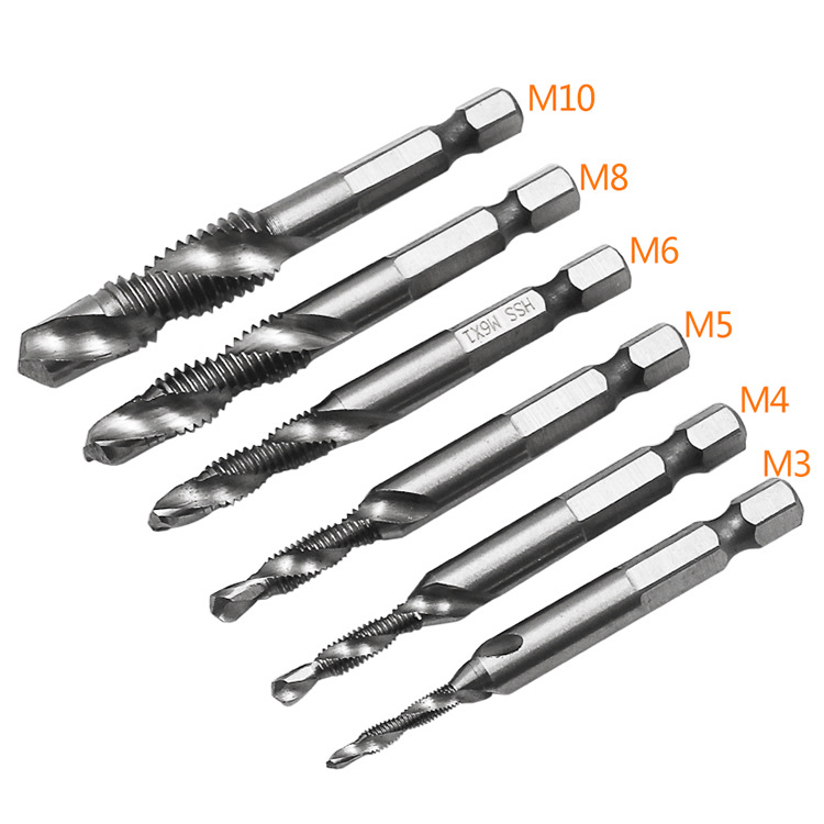 BỘ 6 MŨI KHOAN TARO REN HSS CAO CẤP - ĐƯỢC LÀM BẰNG THÉP CAO CẤP, TINH XẢO SẮC NÉT