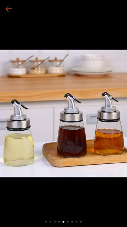 Chai thủy tinh đựng dầu nắp rót cao cấp 180ml