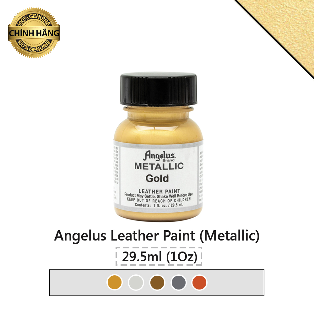 [HCM]Màu vẽ da vải Angelus Leather Paint (Metallic) - 29.5ml (1Oz)