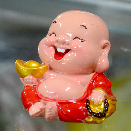 Tượng ông Thần Tài-Thần tiền áo đỏ -Tượng Di lặc-Ông bà thọ trang trí