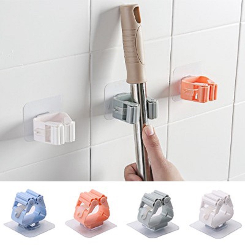 Hook wall stickers clip holder mops hook hanging broom bearing 6kg
