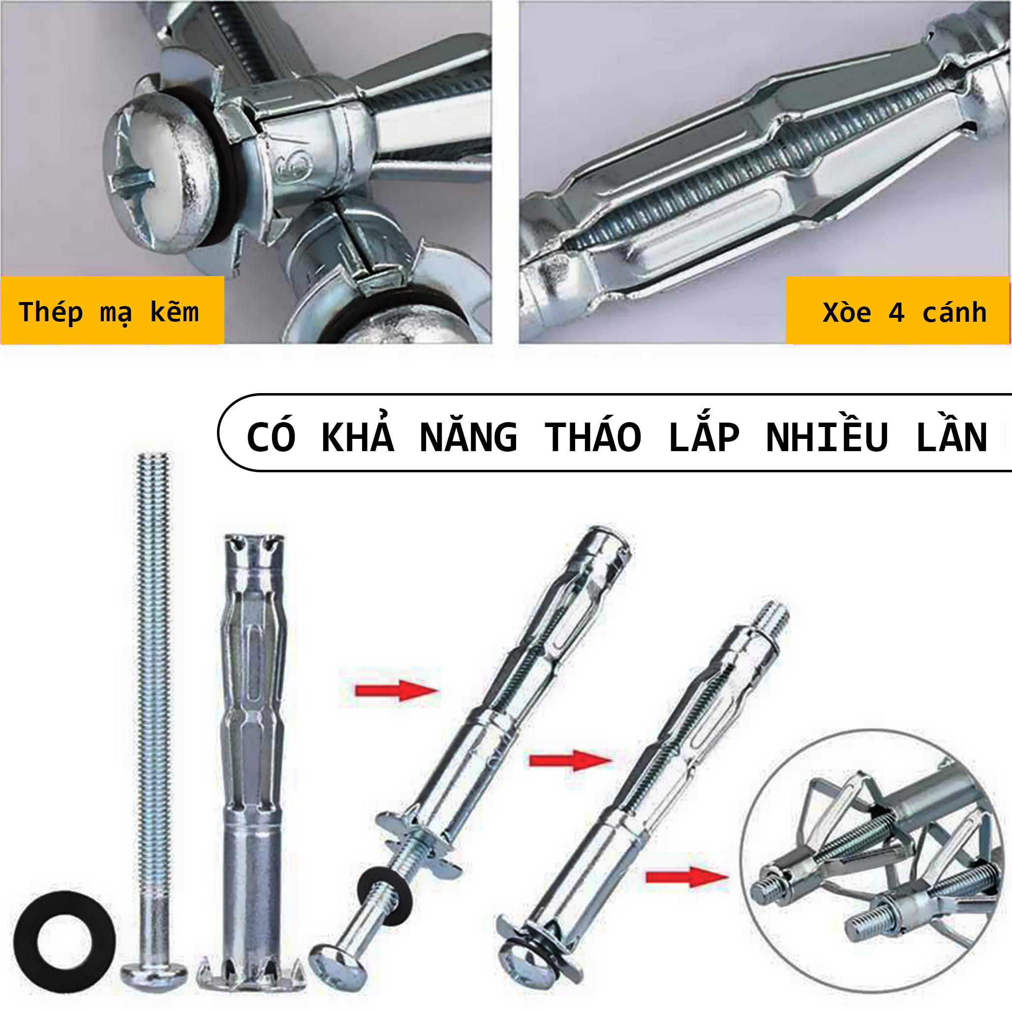 Vít nở sắt. Tắc Kê Nở Sắt, Bulong Nở Sắt