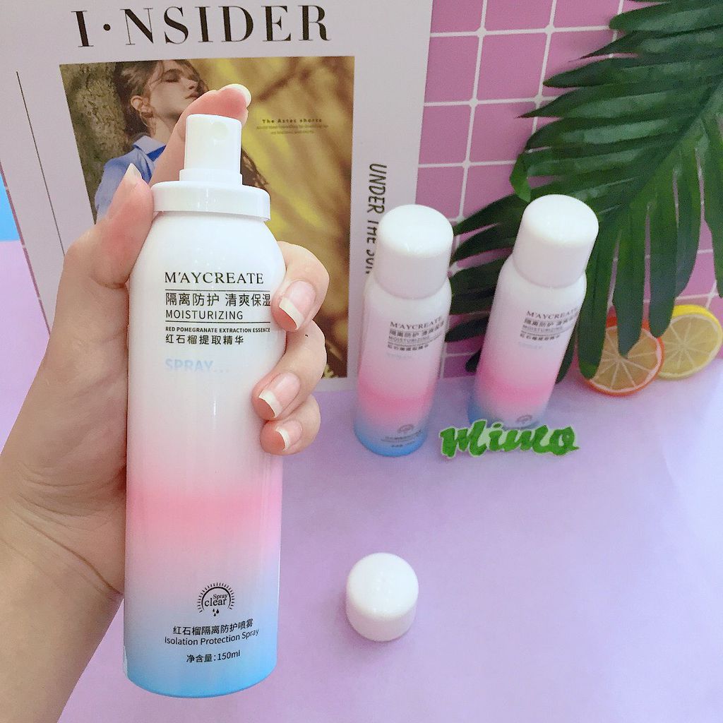 Chai Xịt Chống Nắng Maycreate Tone Da 150ml