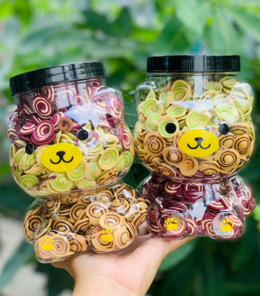 Bánh kẹo hũ con gấu đủ loại