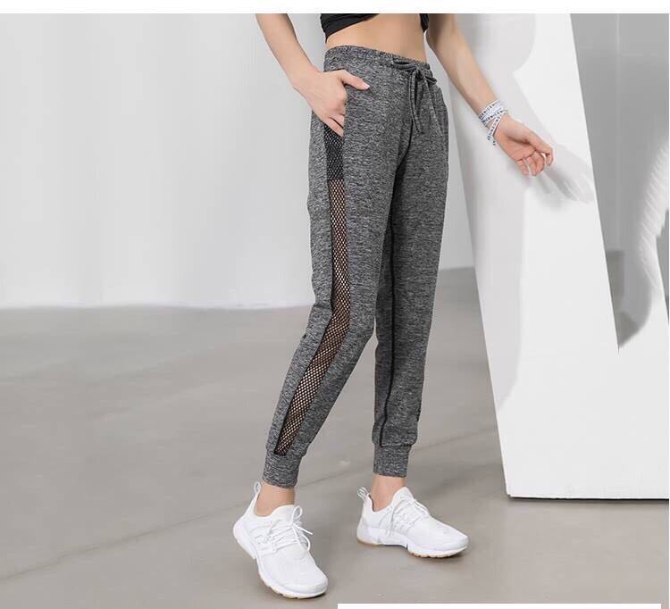 [HCM]Quần jogger nữ lưới sườn vải thun lạnh