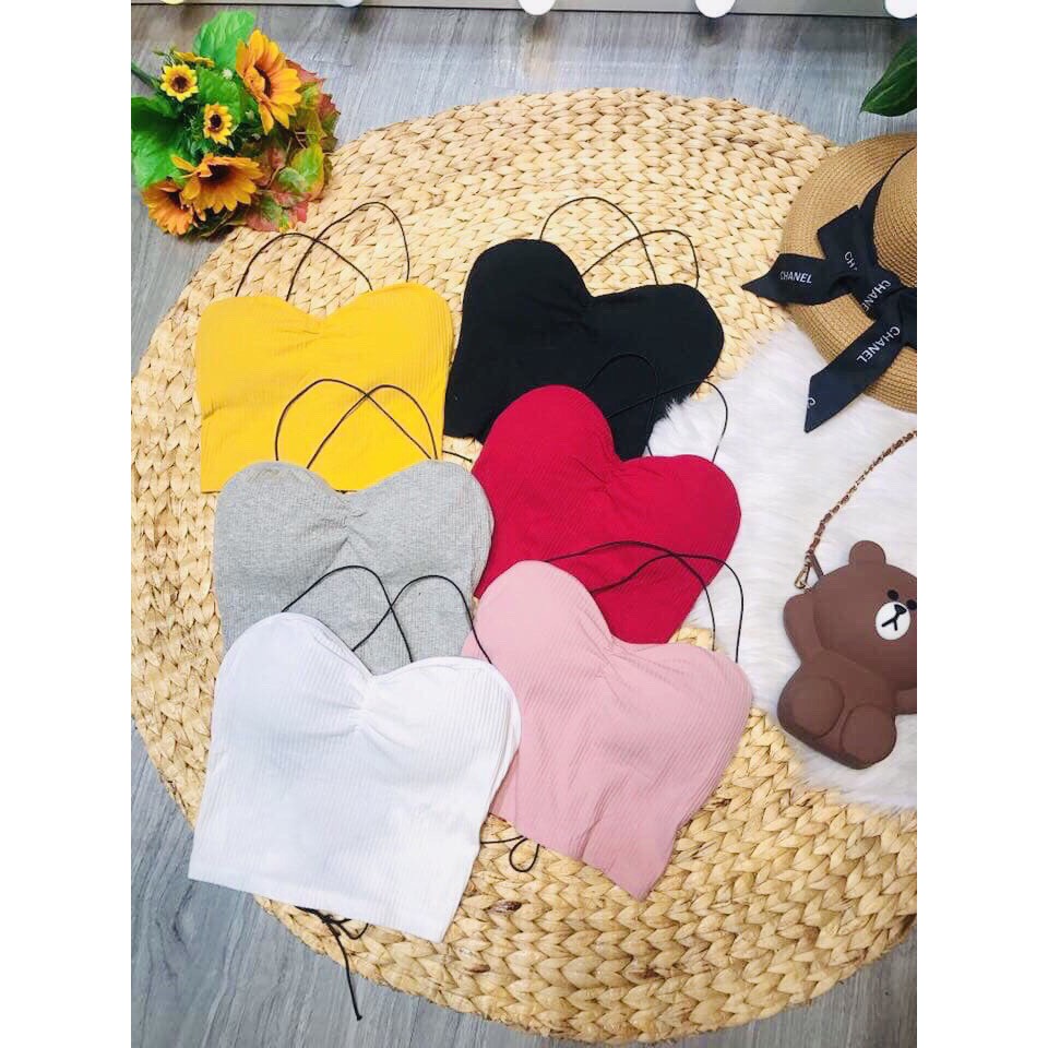 Áo Hai Dây Thun Lụa Form Croptop Đan Dây Chéo Sau Lưng Cực Chất TTSL0121