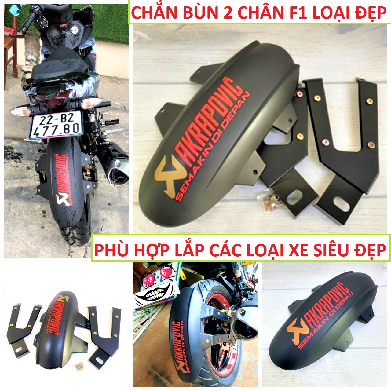 Dè chắn bùn Ex 155, 150, winner mẫu mới a21 loại dày đẹp chống rung lắc hàng cao cấp lắp như zin , đồ chơi xe máy