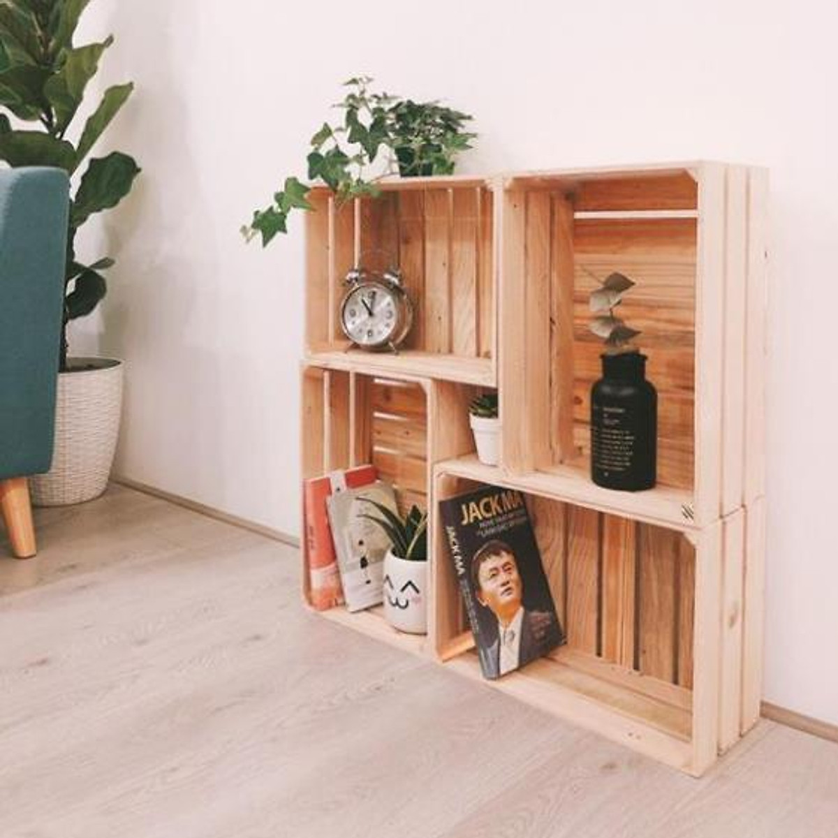 Thùng gỗ decor(40x25x25),gỗ thông mới 100% nhập khẩu