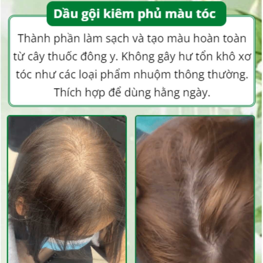 Dầu gội nhuộm tóc nâu hạt dẻ Helloii Buble- Dầu gội nhuộm tóc màu nâu hạt dẻ, nhuộm nhanh chóng, ngăn rụng tóc, an toàn, giúp tóc chắc khoẻ