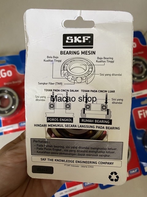[HCM]Vòng bi zin 6304 SKF indo