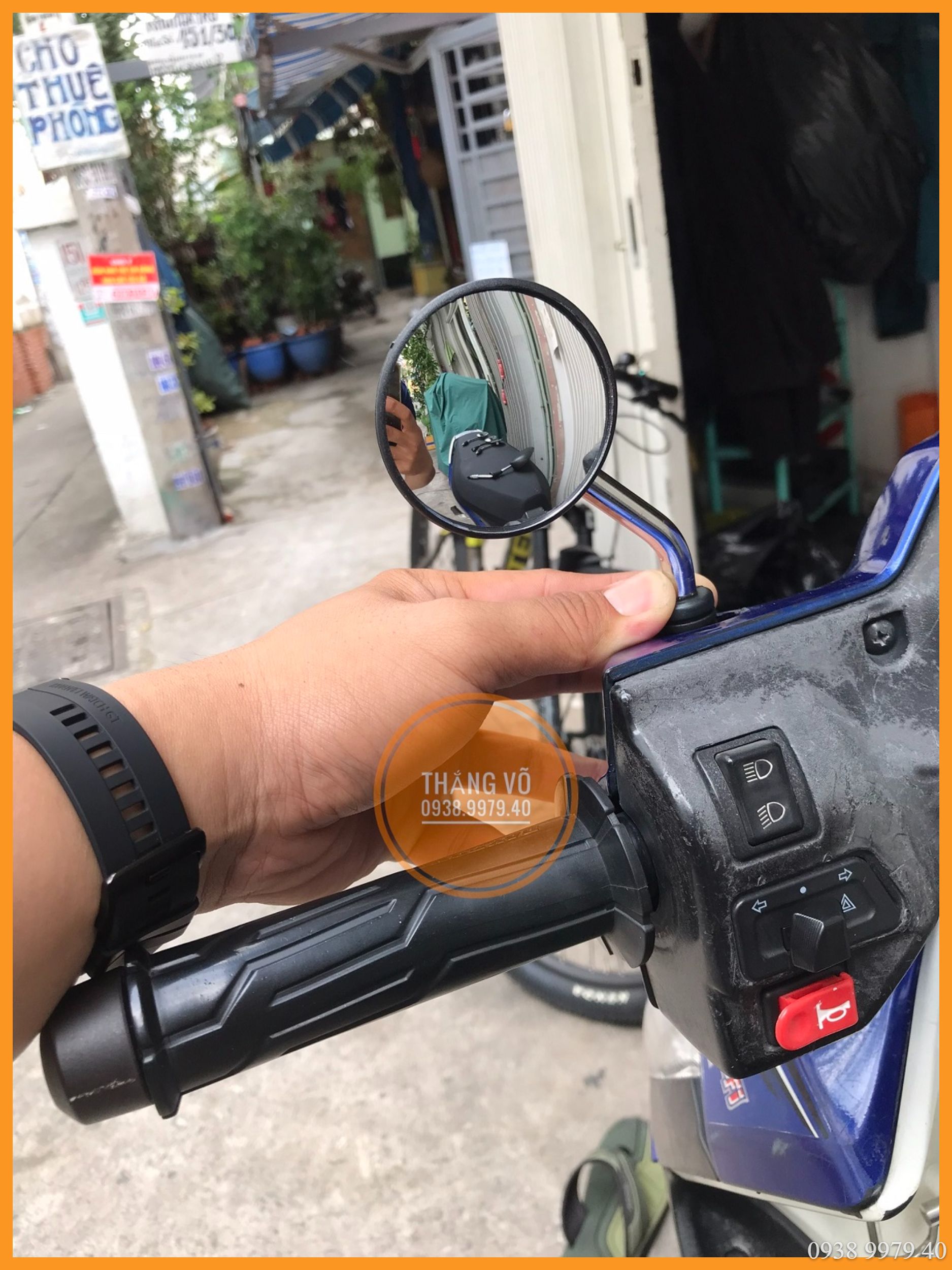 Gương xe máy, Kính xe máy gương lòi nhỏ gọn gương chiếu hậu xe máy đồ chơi phụ kiện gương chiếu hậu xe máy