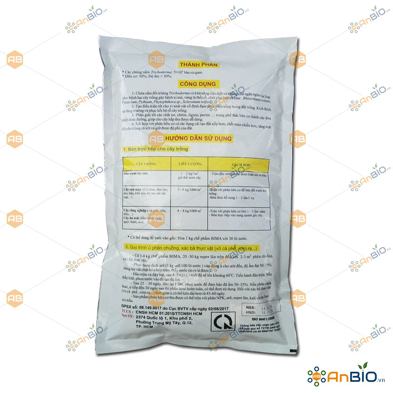 CHẾ PHẨM NẤM ĐỐI KHÁNG TRICHODERMA BIMA gói 1Kg - B3.1021