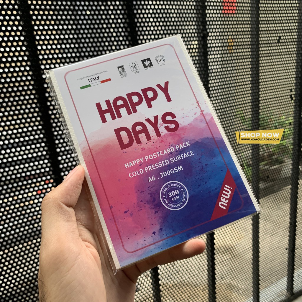 [HCM]Giấy Vẽ Màu Nước 300gsm Happy A6/A5/A4/A3